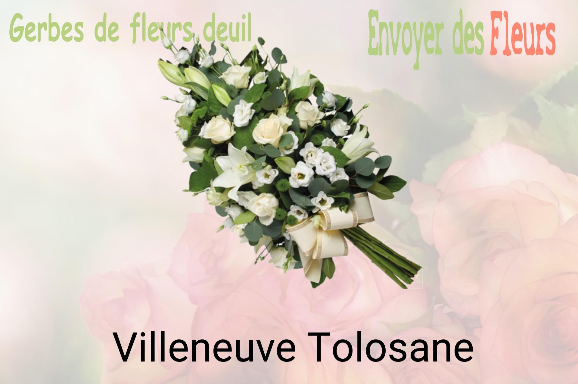 Gerbe de fleurs de deuil livrée à Villeneuve-Tolosane